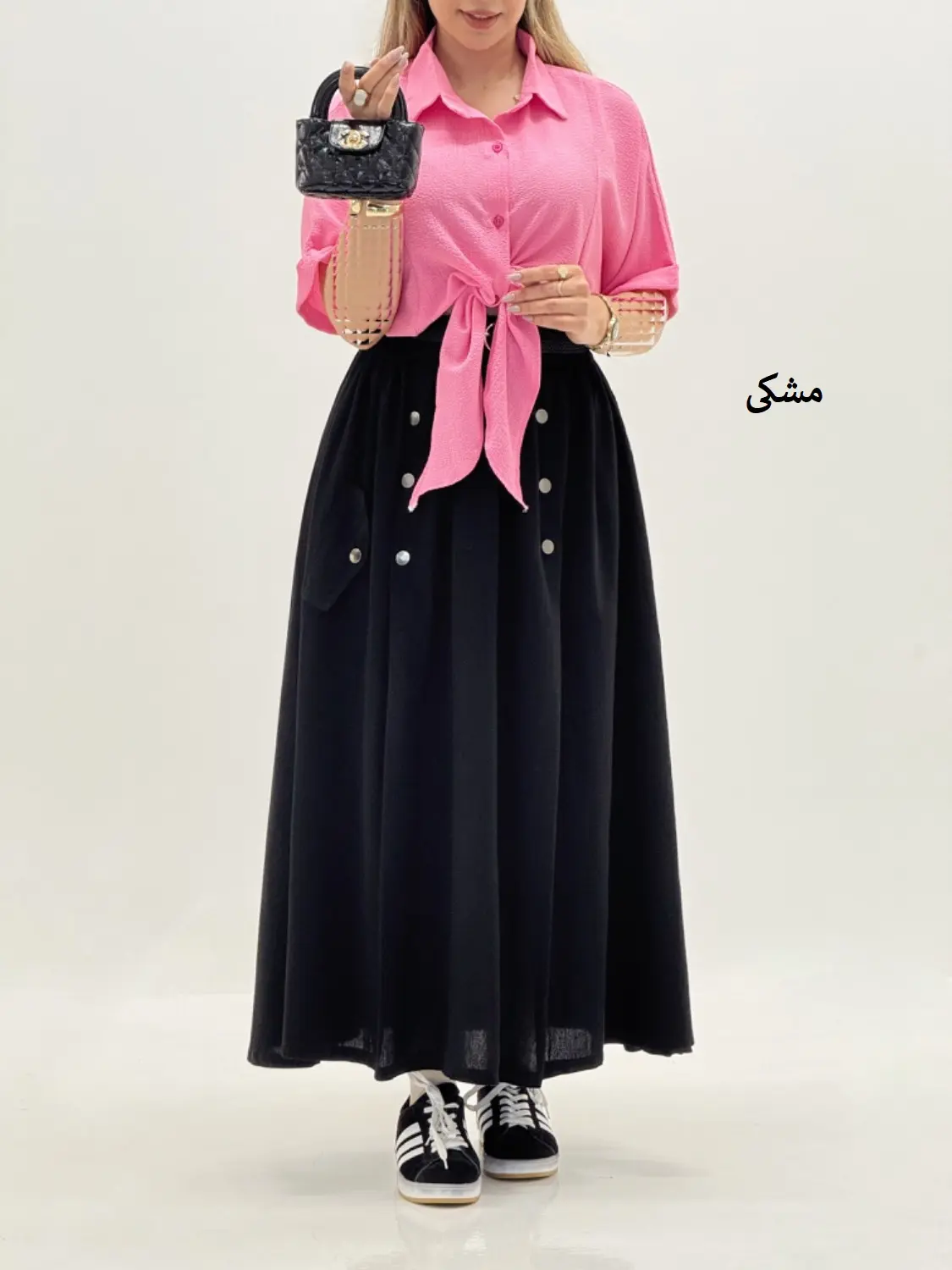 4272-دامن لینن کتون